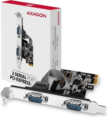 AXAGON NET CARD PCIE 2PORT 250KBPS/SP&LP PCEA-S2N AXAGON PCEA-S2N | Elektrika.lv