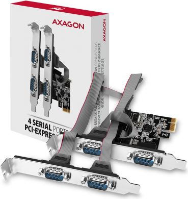 AXAGON NET CARD PCIE 250KBPS 4PORT/SP&LP PCEA-S4N AXAGON PCEA-S4N | Elektrika.lv