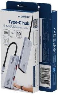 Gembird I/O HUB USB-C 4PORT/UHB-CM-U310-A2C2-01 GEMBIRD UHB-CM-U310-A2C2-01 | Elektrika.lv