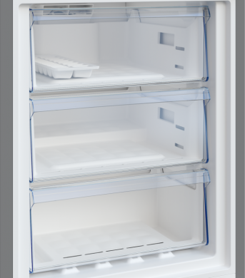  BEKO Refrigerator | B3RCNA344HG | Energy efficiency class E | Free standing | Combi | Height 179.6 cm | No Frost system | Fridge net capacity 209 L | Freezer net capacity 92 L | Display | 37 dB | Grey B3RCNA344HG
