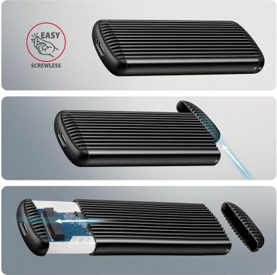 AXAGON SSD ACC ENCLOSURE M.2 NVME/USB-C EEM2-SC AXAGON EEM2-SC | Elektrika.lv