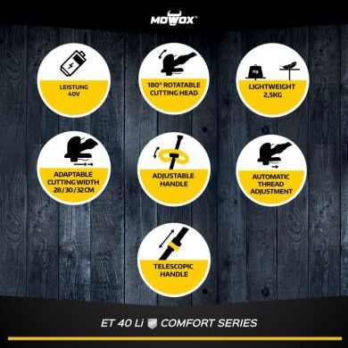  MoWox | Hand Held Battery Grass Trimmer (without battery) | ET 40 Li ET 40 LI