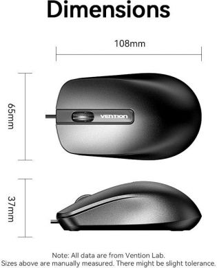 VENTION MOUSE USB OPTICAL BLACK/KTABG VENTION KTABG | Elektrika.lv