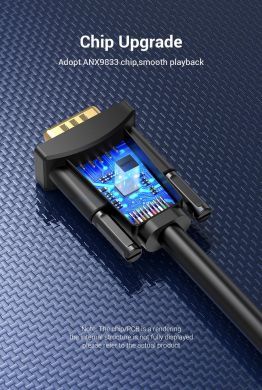 VENTION CABLE DP TO VGA 2M/BLACK HBLBH VENTION HBLBH | Elektrika.lv