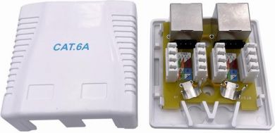 Gembird CABLE ACC MOUNT BOX CAT6A FTP/2P NCAC-2F6A-01 GEMBIRD NCAC-2F6A-01 | Elektrika.lv