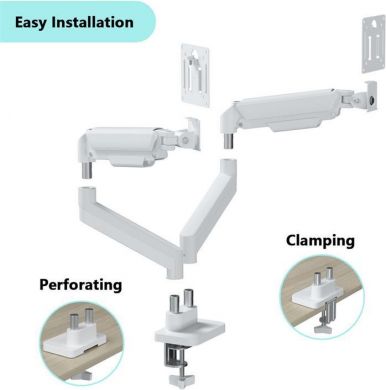 Gembird DISPLAY ACC MOUNTING ARM/DBL 17-32" MA-DA2-06-W GEMBIRD MA-DA2-06-W | Elektrika.lv