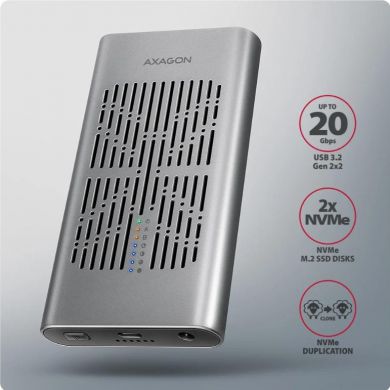 AXAGON SSD ACC ENCLOSURE M.2 NVME/USB-C EEM2-20GD AXAGON EEM2-20GD | Elektrika.lv