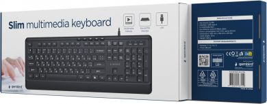 Gembird KEYBOARD MULTIMEDIA USB CYRILL/BLACK KB-MCH-05-CYRL GEMBIRD KB-MCH-05-CYRL | Elektrika.lv