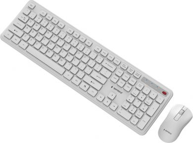 Gembird KEYBOARD +MOUSE WRL ENG/WH KBS-WPS-01-W GEMBIRD KBS-WPS-01-W | Elektrika.lv