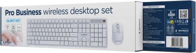 Gembird KEYBOARD +MOUSE WRL ENG/WHITE KBS-WMS-01-W GEMBIRD KBS-WMS-01-W | Elektrika.lv