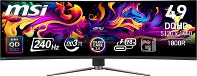 MSI Monitor MSI 49 " 5120 x 1440 pixels Dual QHD Native aspect ratio 32:9 QD-OLED Curved MPG491CQPXQD-OLED MPG 491CQPX QD-OLED | Elektrika.lv