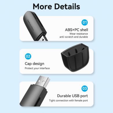 VENTION MEMORY READER USB2.0/CLEB0 VENTION CLEB0 | Elektrika.lv