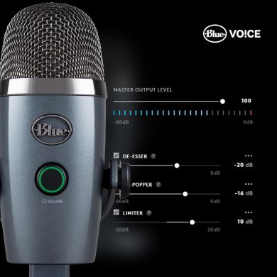 Logitech MICROPHONE BLUE YETI NANO/BLACK 988-000401 LOGITECH 988-000401 | Elektrika.lv