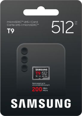 Samsung MEMORY MICRO SDXC T9 512GB/V30 MB-MH512T/WW SAMSUNG MB-MH512T/WW | Elektrika.lv