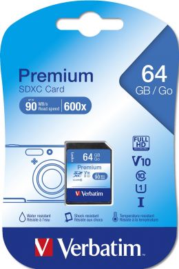  MEMORY SDXC 64GB UHS-I/VER44024 VERBATIM VER44024 | Elektrika.lv