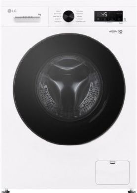 LG LG | Washing machine | F4X1009NWB | Energy efficiency class A | Front loading | Washing capacity 9 kg | 1400 RPM | Depth 55 cm | Width 60 cm | Display | LED | Steam function | Direct drive | Wi-Fi | White F4X1009NWB