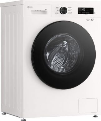 LG LG | Washing machine | F4X1009NWB | Energy efficiency class A | Front loading | Washing capacity 9 kg | 1400 RPM | Depth 55 cm | Width 60 cm | Display | LED | Steam function | Direct drive | Wi-Fi | White F4X1009NWB