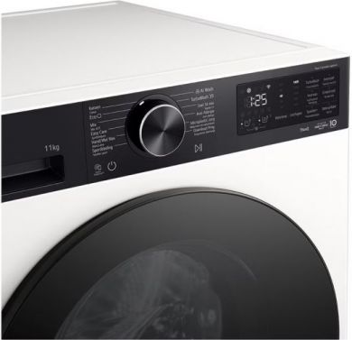LG LG | Washing machine | F4X5011THB | Energy efficiency class A | Front loading | Washing capacity 11 kg | 1400 RPM | Depth 57 cm | Width 60 cm | Display | LED | Steam function | Direct drive | Wi-Fi | White F4X5011THB