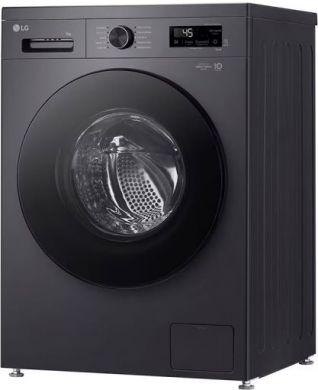 LG LG | Washing machine | F4X1009NMB | Energy efficiency class A | Front loading | Washing capacity 9 kg | 1400 RPM | Depth 55 cm | Width 60 cm | Display | LED | Steam function | Direct drive | Wi-Fi | Graphite Black F4X1009NMB