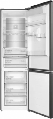 TCL TCL Refrigerator | RC382BXC0EU | Energy efficiency class C | Free standing | Combi | Height 203 cm | No Frost system | Fridge net capacity 265 L | Freezer net capacity 117 L | Display | 35 dB | Inox RC382BXC0EU