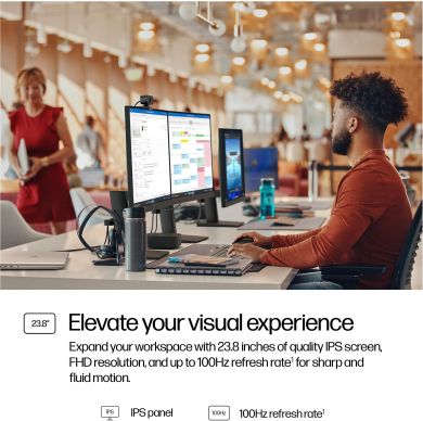 HP LCD Monitor HP 23.8 " 1920 x 1080 pixels Full HD Native aspect ratio 16:9 LCD Flat B0BU9UT B0BU9UT | Elektrika.lv