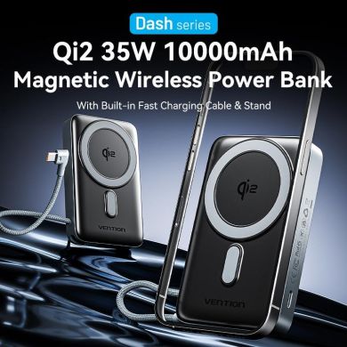 VENTION POWER BANK WRL 10000MAH 35W/GREY FKHH0 VENTION FKHH0 | Elektrika.lv
