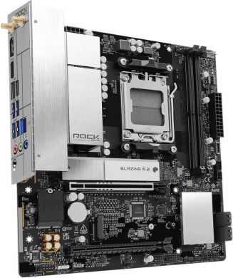 Asrock Mainboard ASROCK AMD B850 Socket AM5 micro ATX RAM DDR5-SDRAM 2xSlots Wi-Fi Yes Bluetooth Yes 1xNumber of M.2 (M) slots B850MROCKWIFI B850M ROCK WIFI | Elektrika.lv