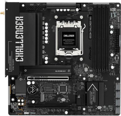 Asrock Mainboard ASROCK AMD B850 Socket AM5 micro ATX RAM DDR5-SDRAM 4xSlots Wi-Fi Yes Bluetooth Yes 1xNumber of M.2 (M) slots B850MCHALLENGERWIFI B850M CHALLENGER WIF | Elektrika.lv