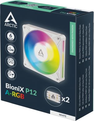  CASE FAN 120MM BIONIX P12 ARGB/WHT ACFAN00336A ARCTIC ACFAN00336A | Elektrika.lv